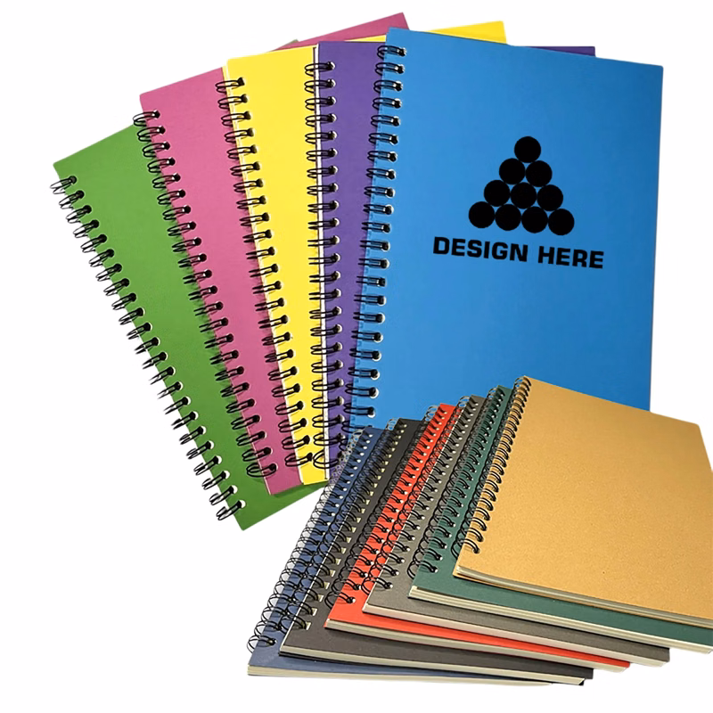 Full Page Printed Spiral Ruled Notebook A5 Lined