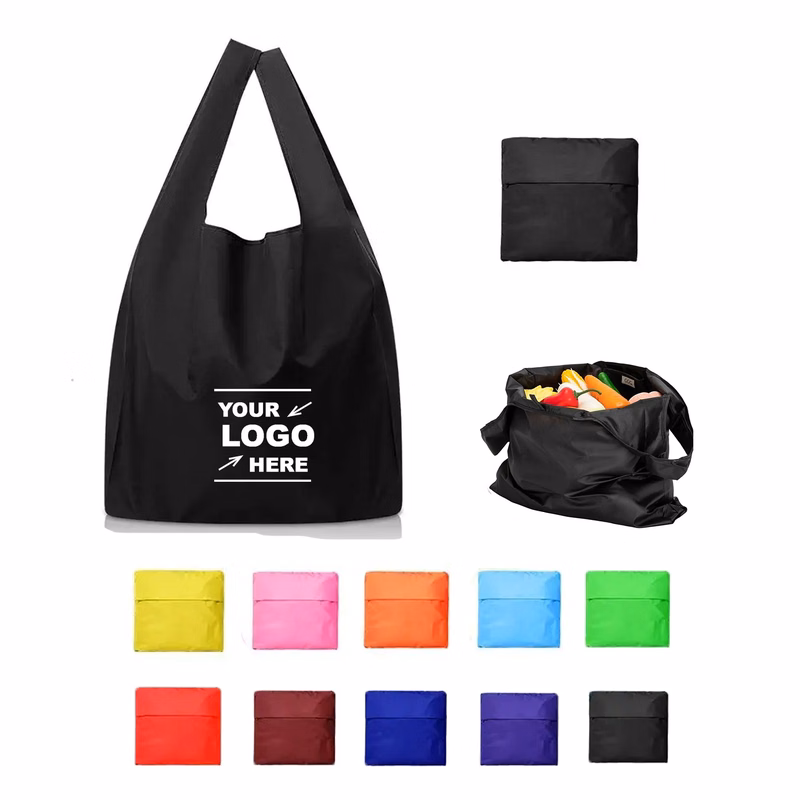 Portable Shopping Tote Bag w/Pocket