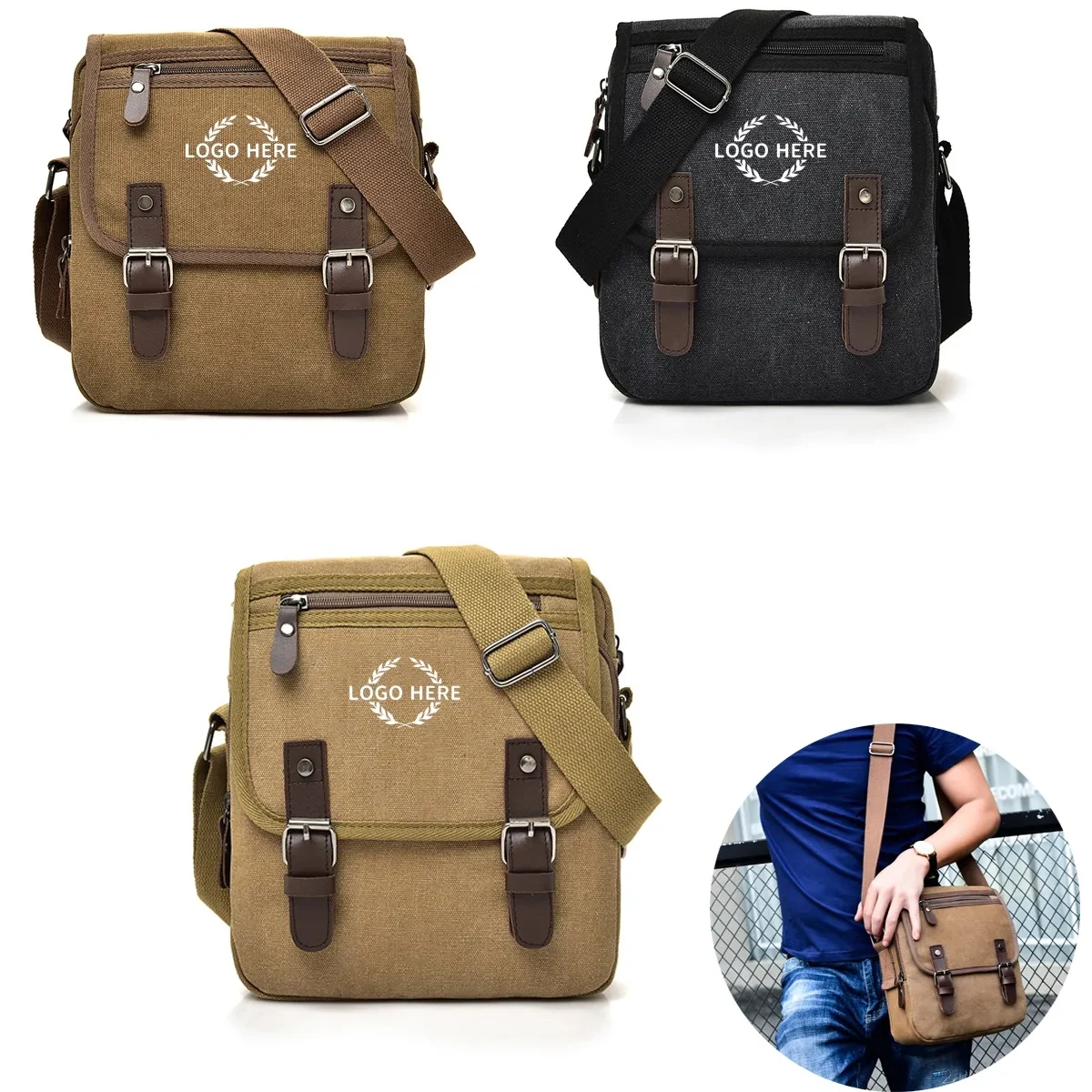 Canvas Travel Shoulder Bag 1