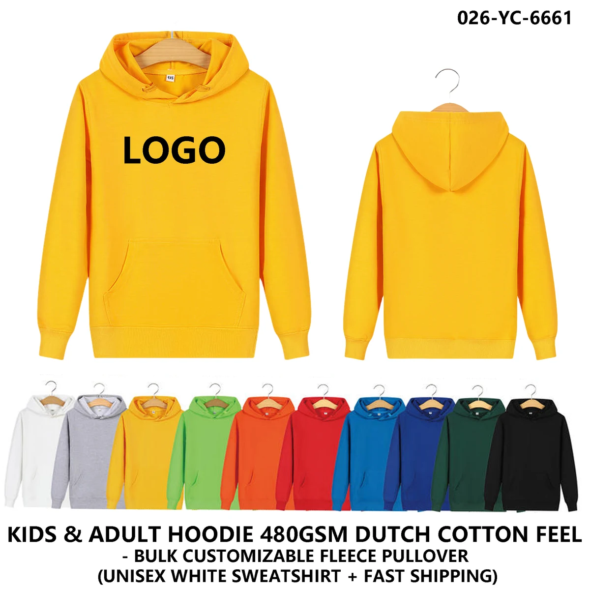 Dutch Cotton Kids Hoodie - 10 Vibrant Colors for Family Matching Sets 1