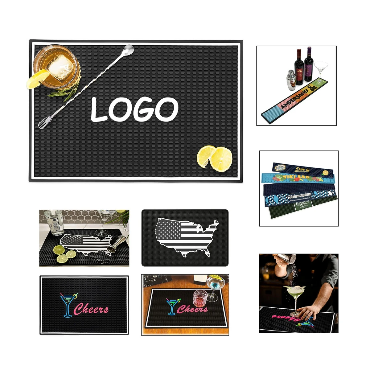 Customized Non Slip Rubber Bar Mat 1