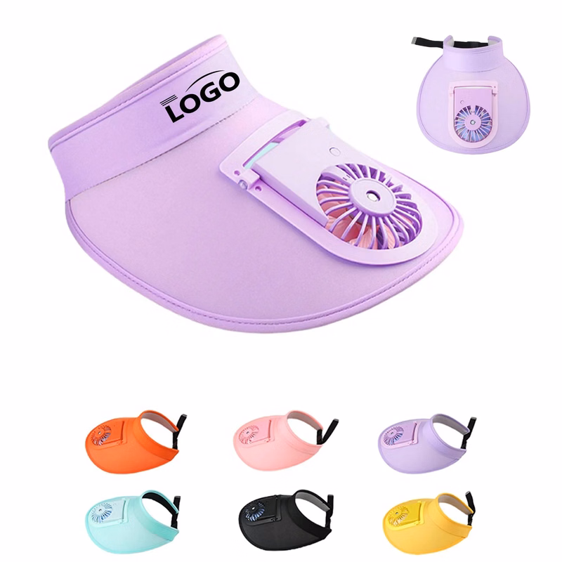 USB Fan Sun Hat With Wide Brim Visor