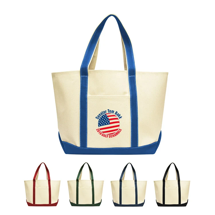 16 oz. Heavy Duty Durable Cotton Canvas Tote Bag Boat Bag 1