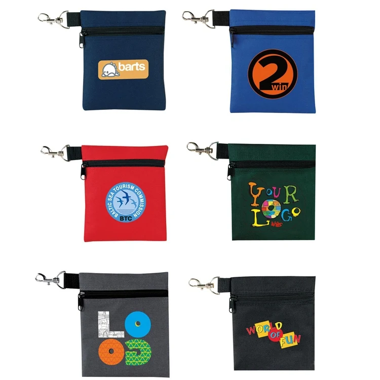 Polyester Golf Tee Zippered Pouch 1