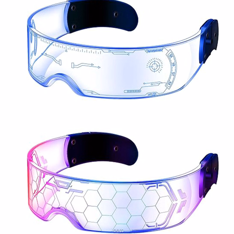 7 Colors Futuristic Glasses Light up Accessories for Party