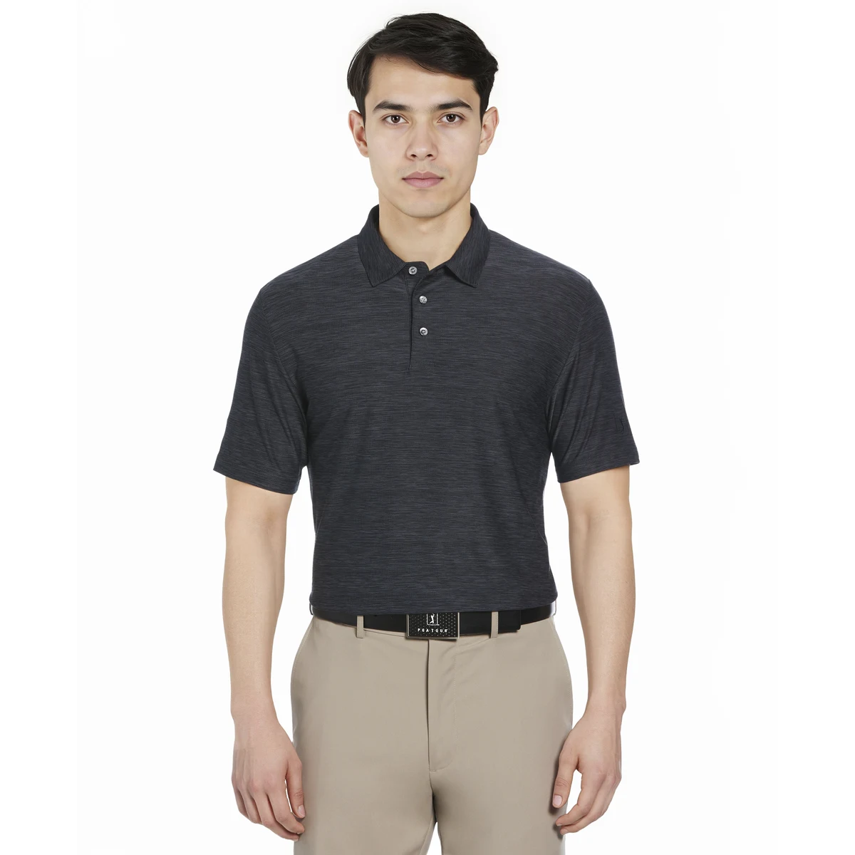 Short Sleeve Jaspe Airflux Polo with Self Collar 1