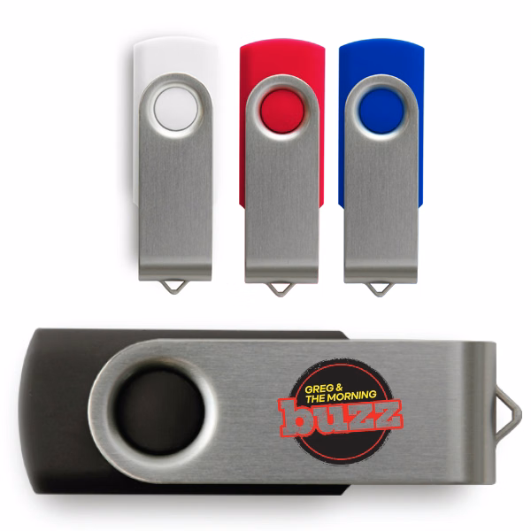 Swivel USB Flash Drive Metal - 2GB, 4GB, 8GB