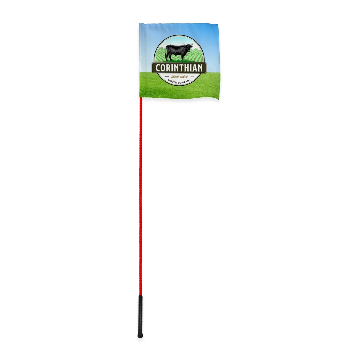 42" Red Whip Rod with 12"x12" Digitally printed Flag 1