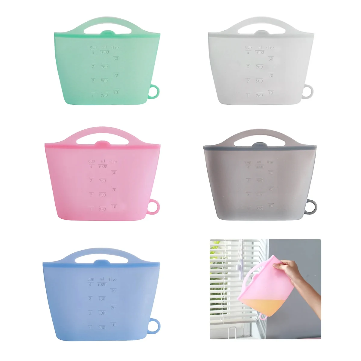 Silicone Food Storage Tote Bag 1