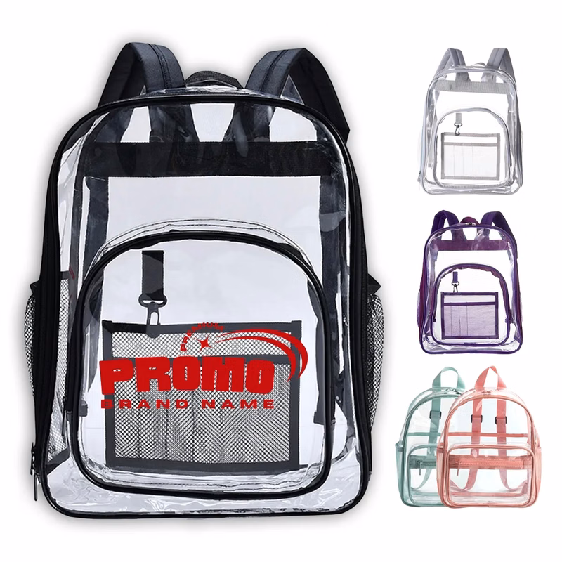 Custom Stadium approved Large Capacity Clear Backpacks
