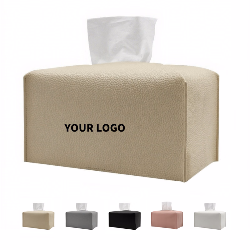 PU Tissue Box Cover 9.44" Length x 4.92" Width x 4.92" Height