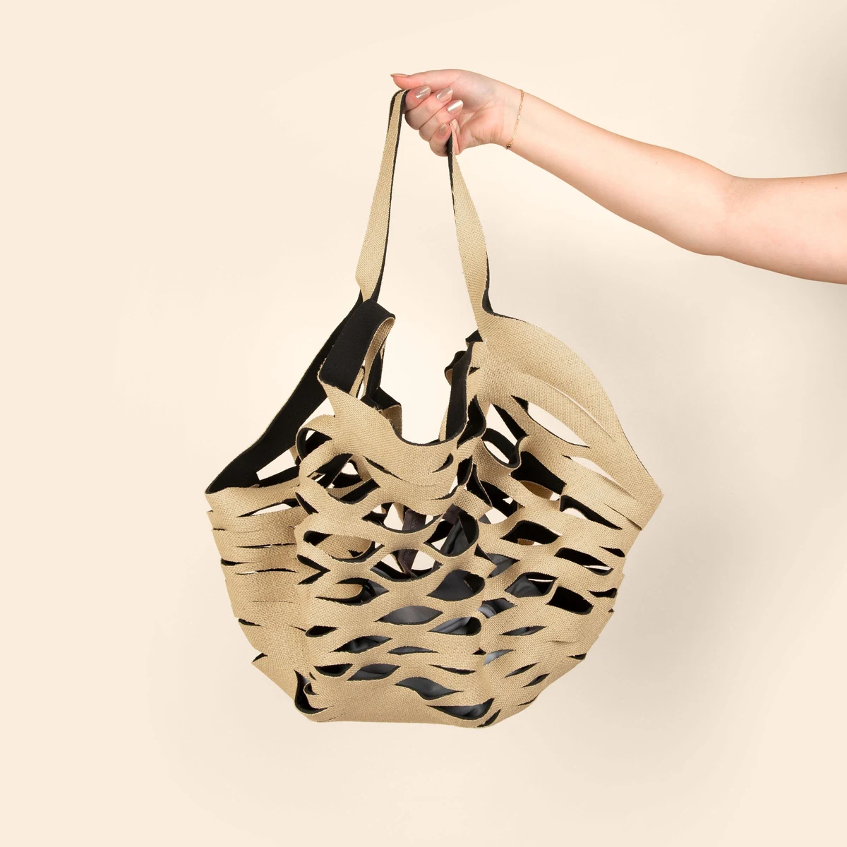 SEASIDE TOTE - BURLAP NEOPRENE 1