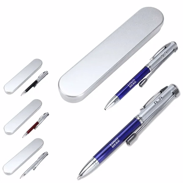 Custom LED Laser Ballpoint Pen with Money Detector — Multipurpose Professional Tool