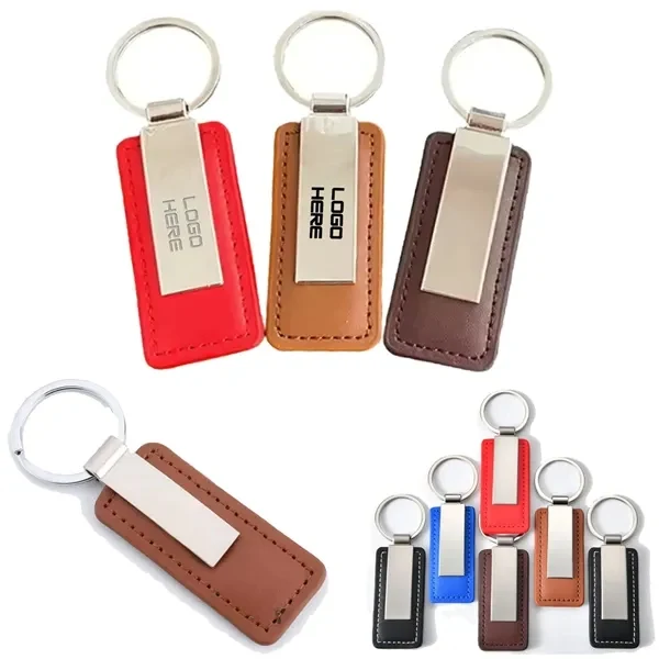 Custom Leather Keychain with Engraving — Personalized Corporate Gift & Accessory 1