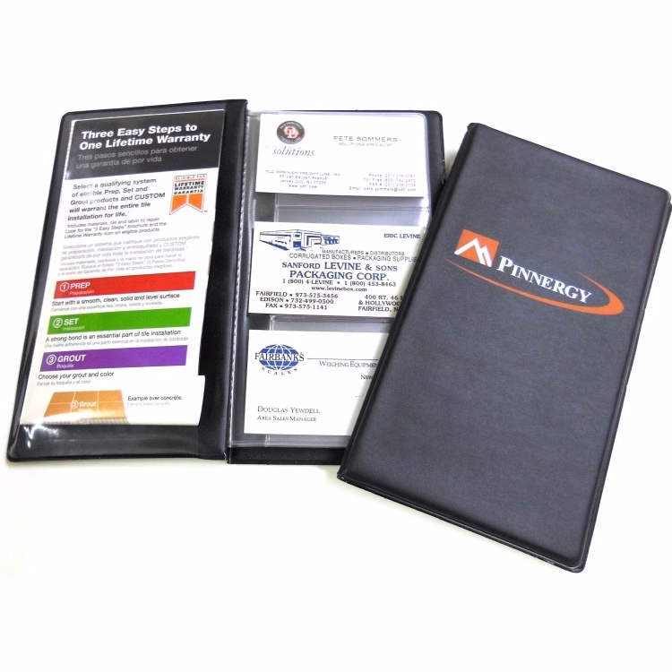 Business Card Organizer W/ 48 Card Capacity in Clear pockets.