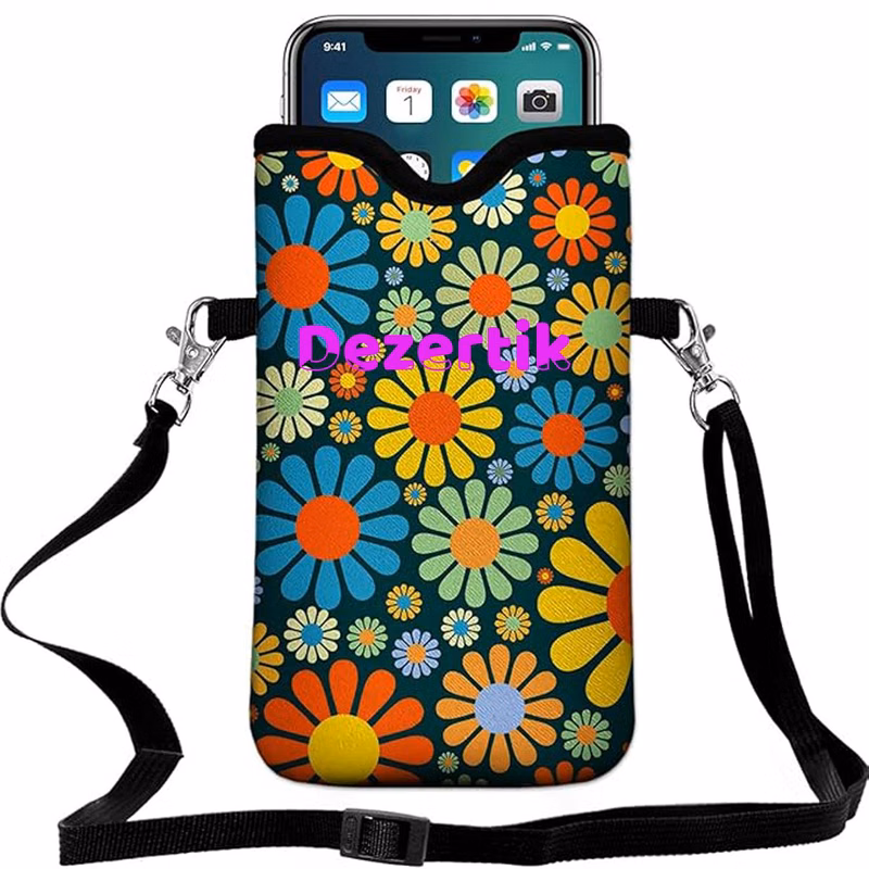 Waterproof Neoprene Phone Pouch w/ Crossbody Strap