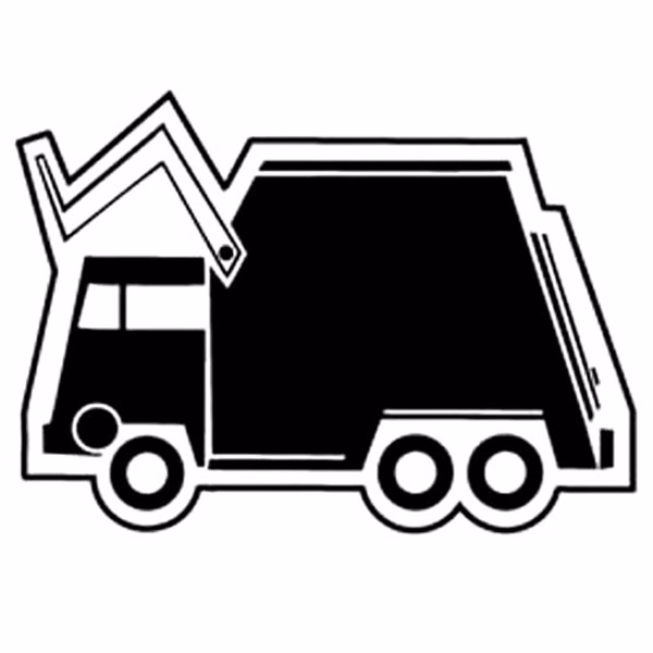 Trash Truck 4 Key Tag - Spot Color