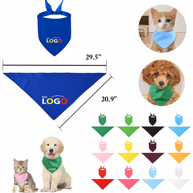 MOQ50 Pet Solid Bib Polyester Scarf
