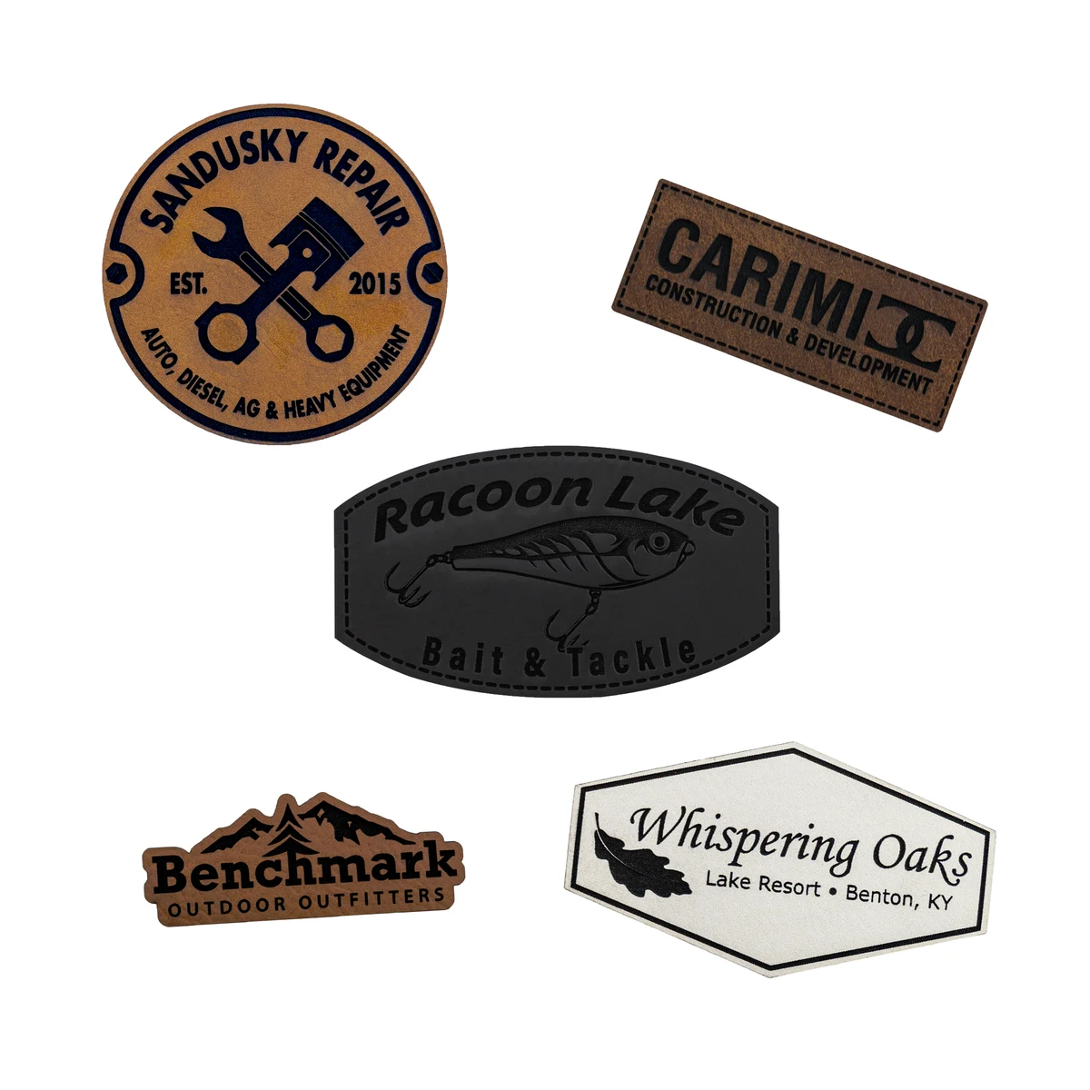 Custom Laser Engraved Leatherette Patch (2.5") 1