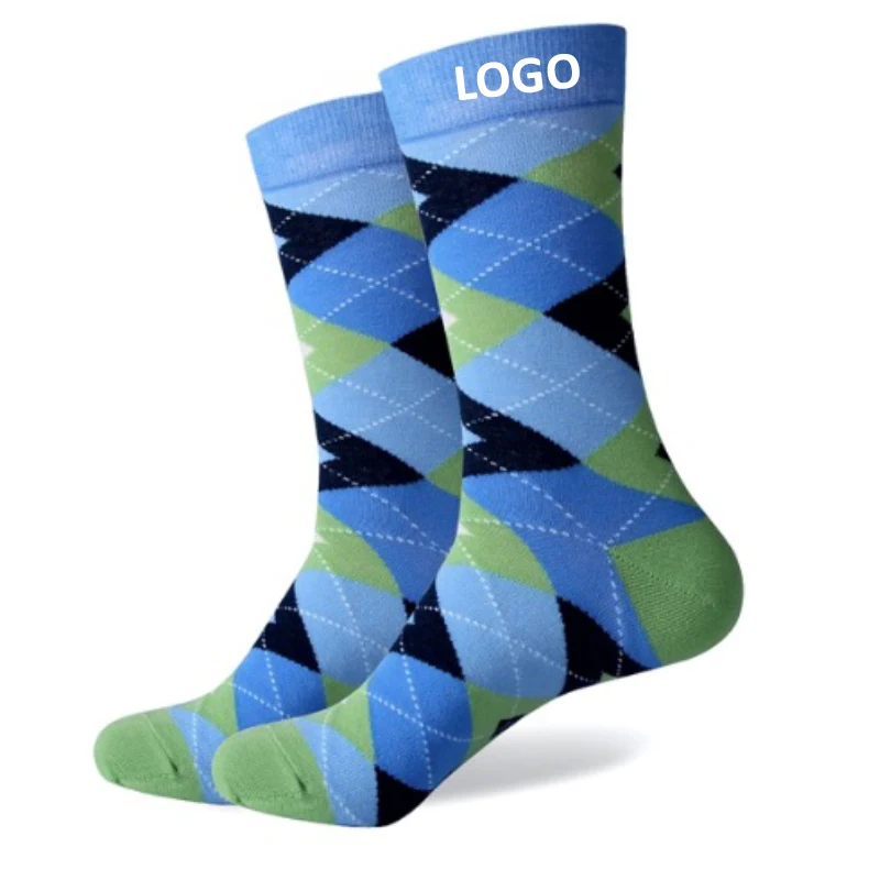 Custom Mid-calf Argyle Socks for Men Size 9-11 1