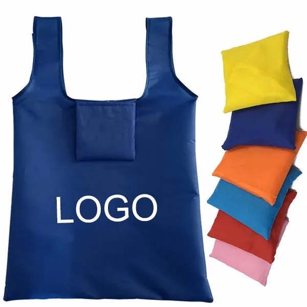 T-shirt Foldable RPET Shopping Bag with Pouch