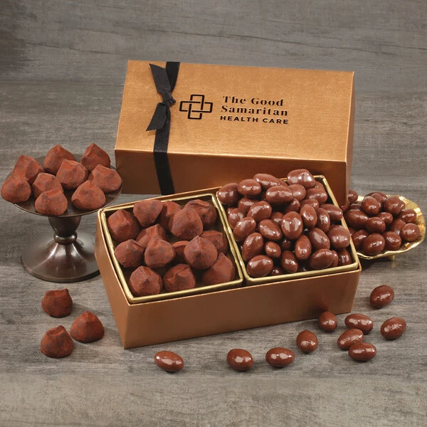 SALE - Milk Chocolate Almonds & Cocoa Dusted Truffles 1