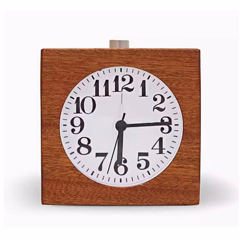 Beech Wooden Desk Alarm Clock