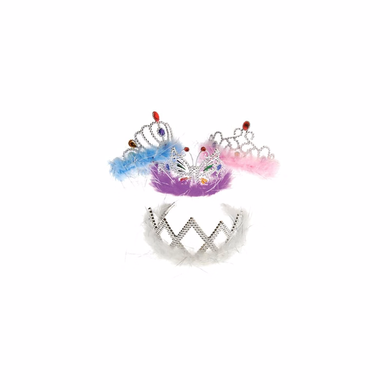 Feather Boa Princess Tiaras - Assorted