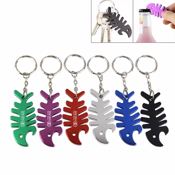 Fish Bone Bottle Opener Keychain
