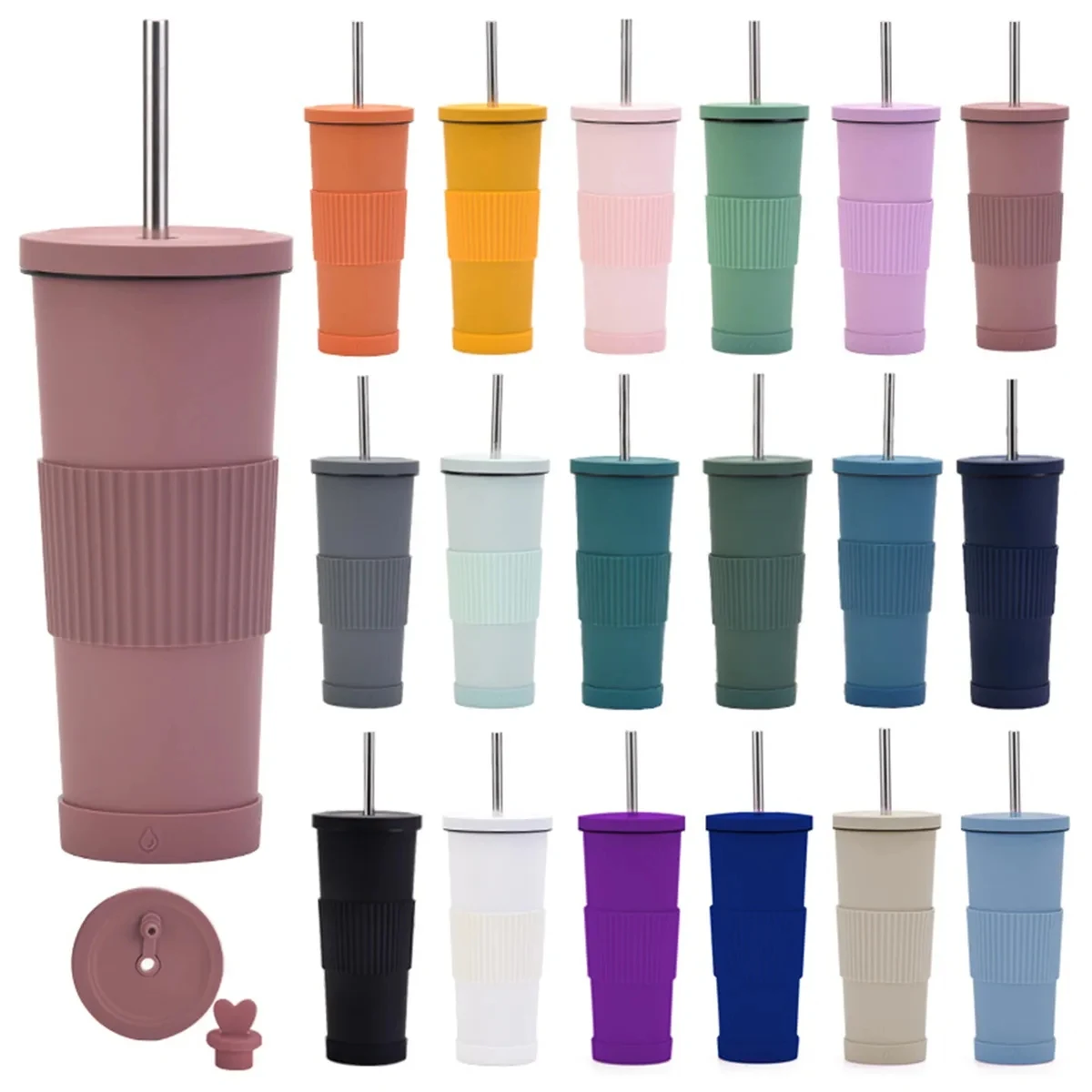 28oz Tumbler Insulated water Bottle with Straw 1