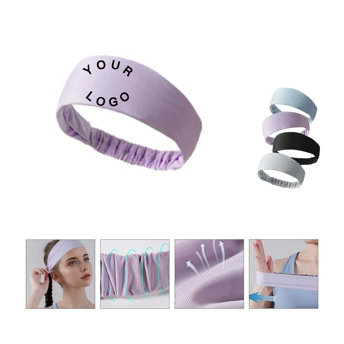 Quick Dry Headband with Moisture Wicking Fabric 1