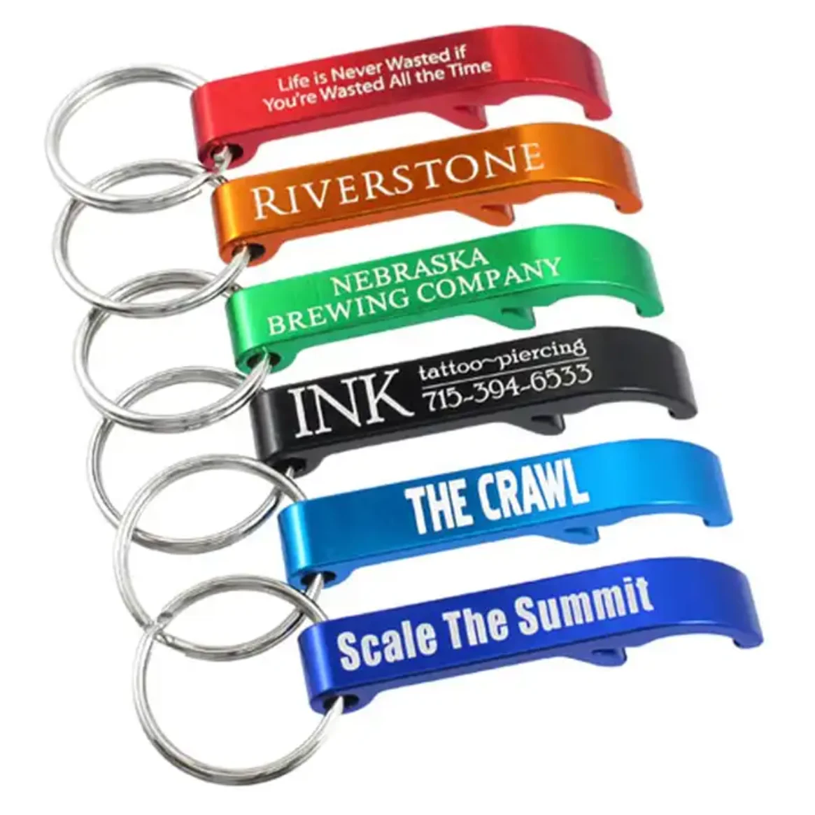 Aluminum Bottle Opener with Key Chain (Laser Engraved) 1