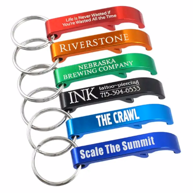 Aluminum Bottle Opener with Key Chain (Laser Engraved)