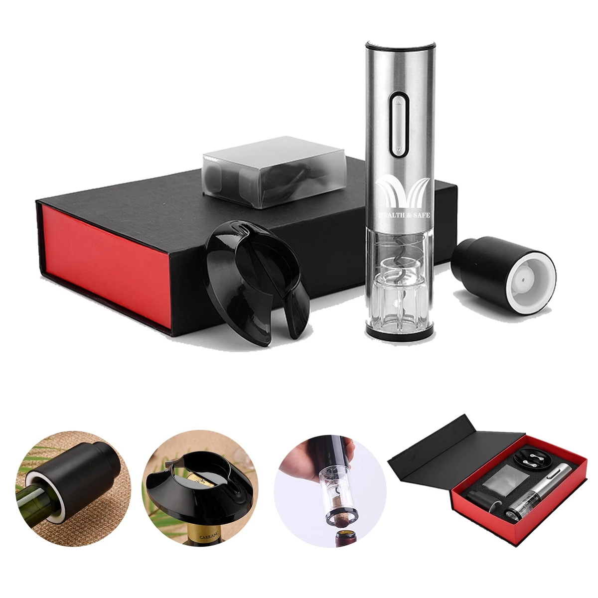 Rechargeable Electric Wine Bottle Opener Automatic Gift Set 1