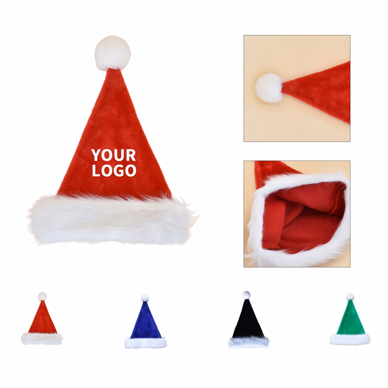 Classic Santa Hat With White Trim For Holiday Event