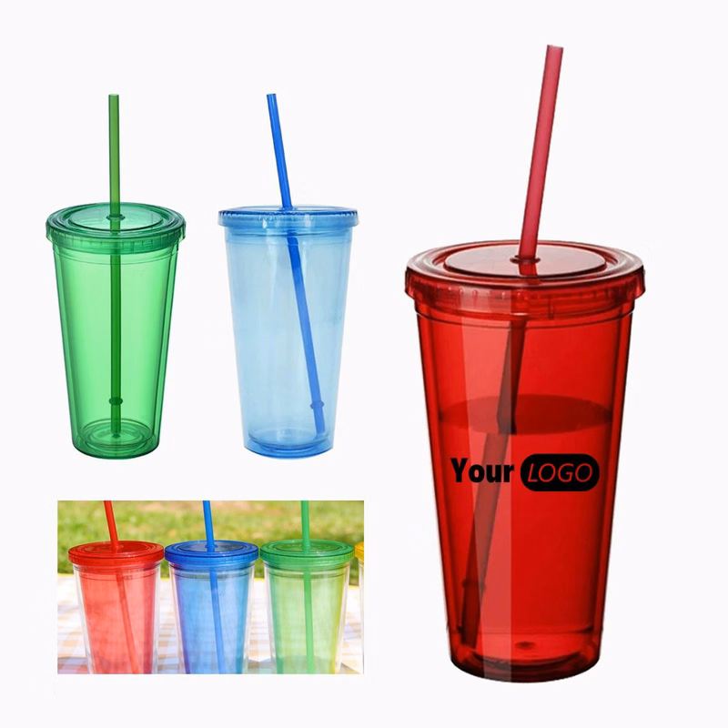 Candy colored double-layer fashionable coffee cup