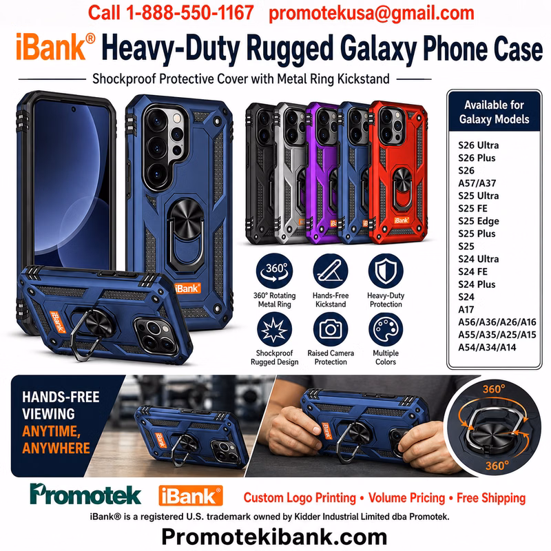 iBank® Heavy Duty Shockproof Rugged Protective Cover case compatible with Samsung Galaxy phones