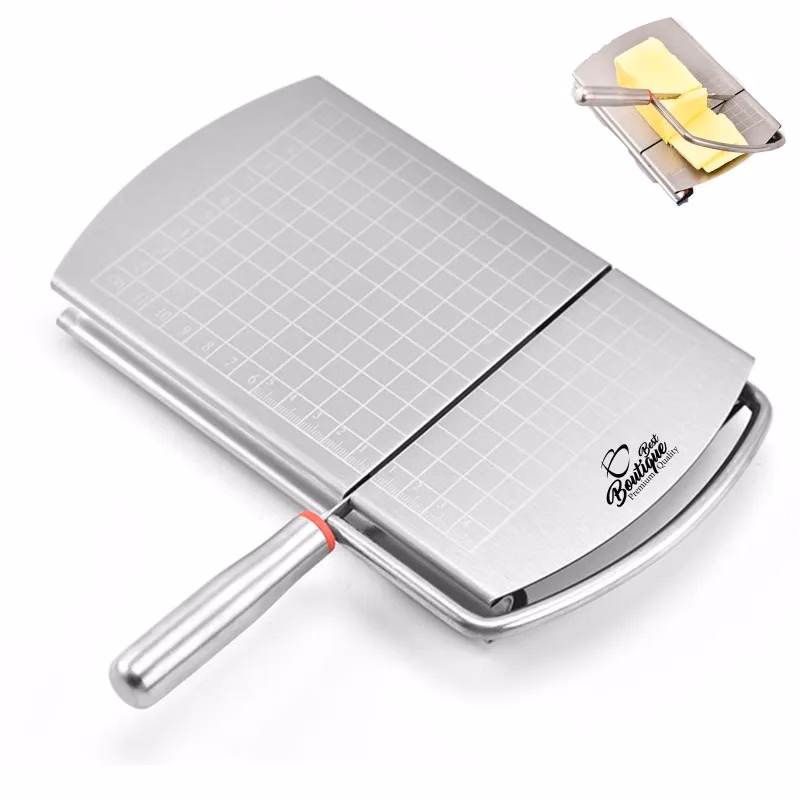 Stainless Steel Cheese Cutter Slicer Cutting Board with Wire