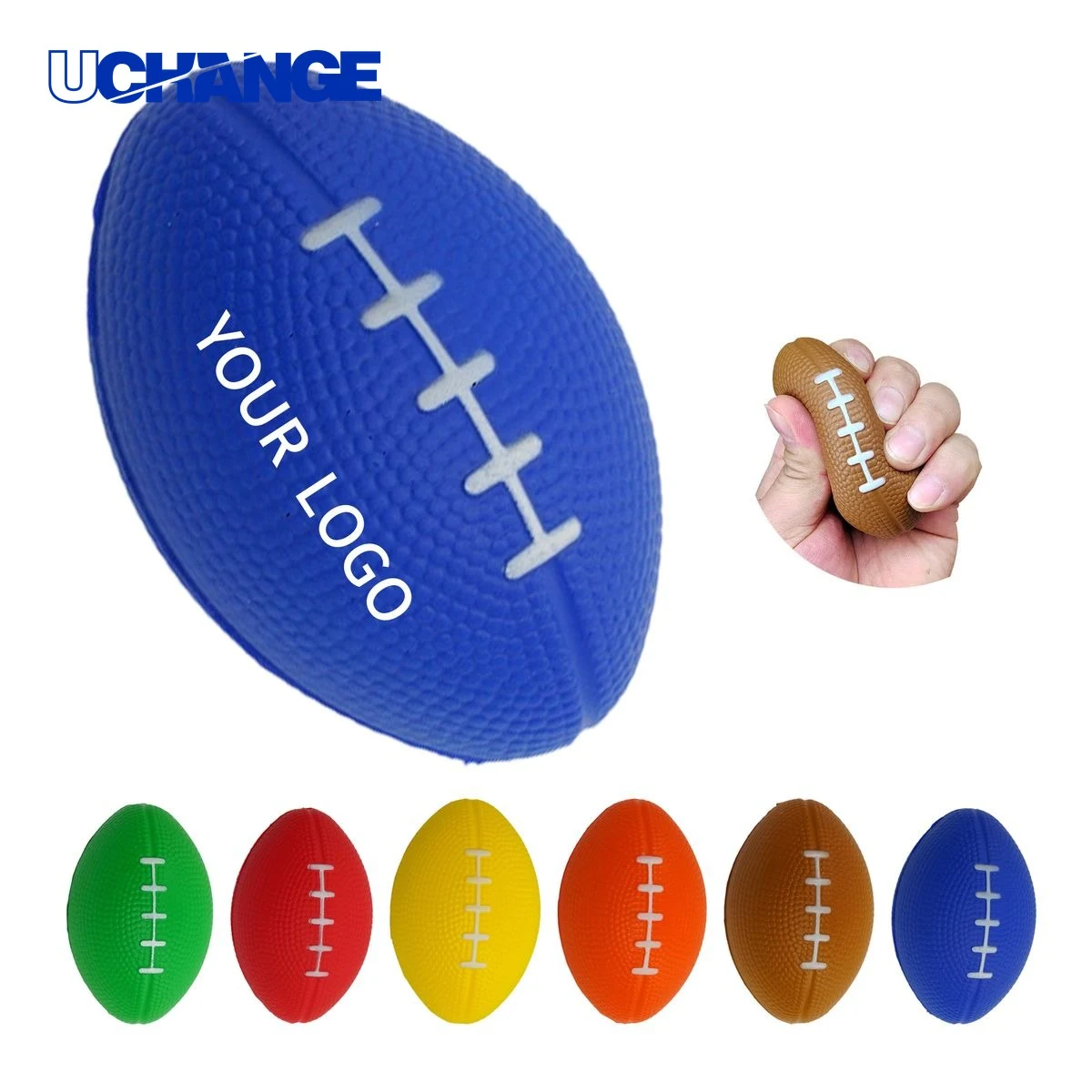PU Foam Football Shaped Stress Relief Ball Squeeze Toy 1
