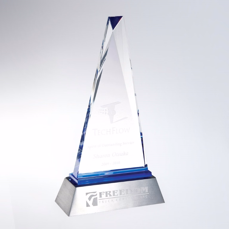 Blue Paramount Optic Crystal Award