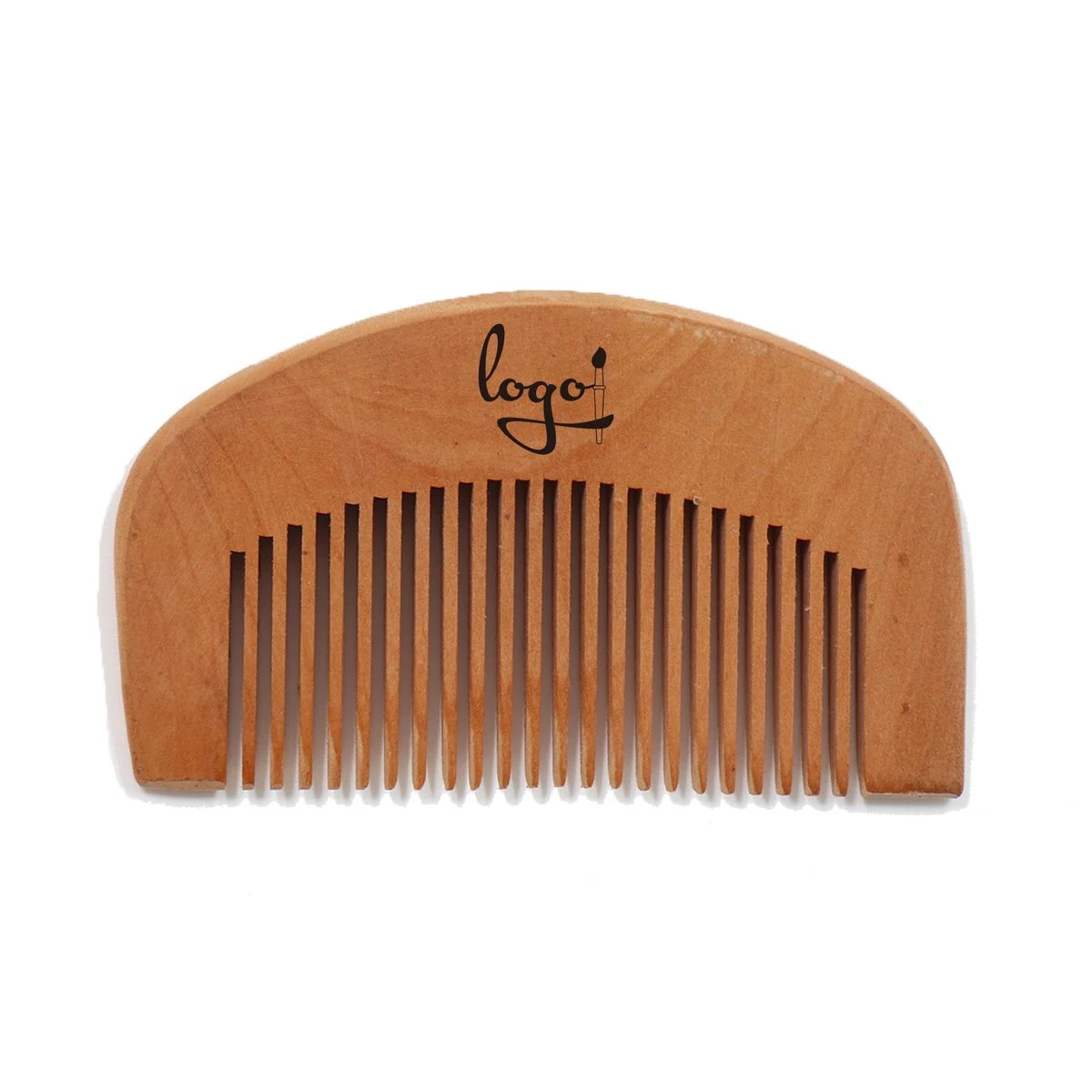 Peach Wood Hair Comb 1
