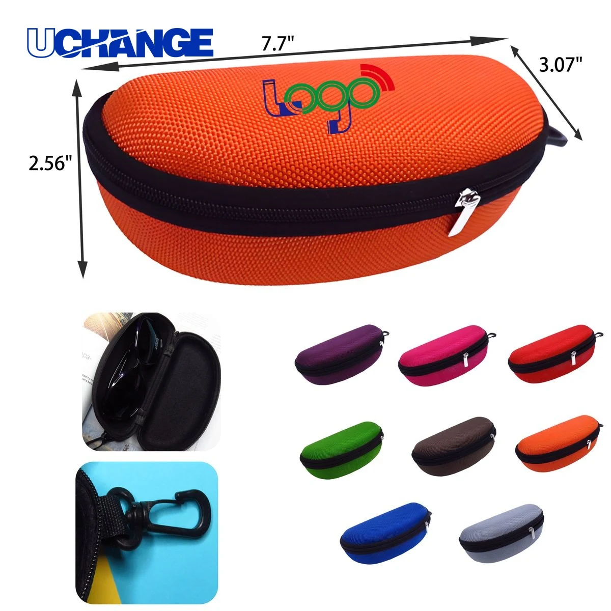 Eyewear Stylish Zipper Eyeglasses Case Organizer 1