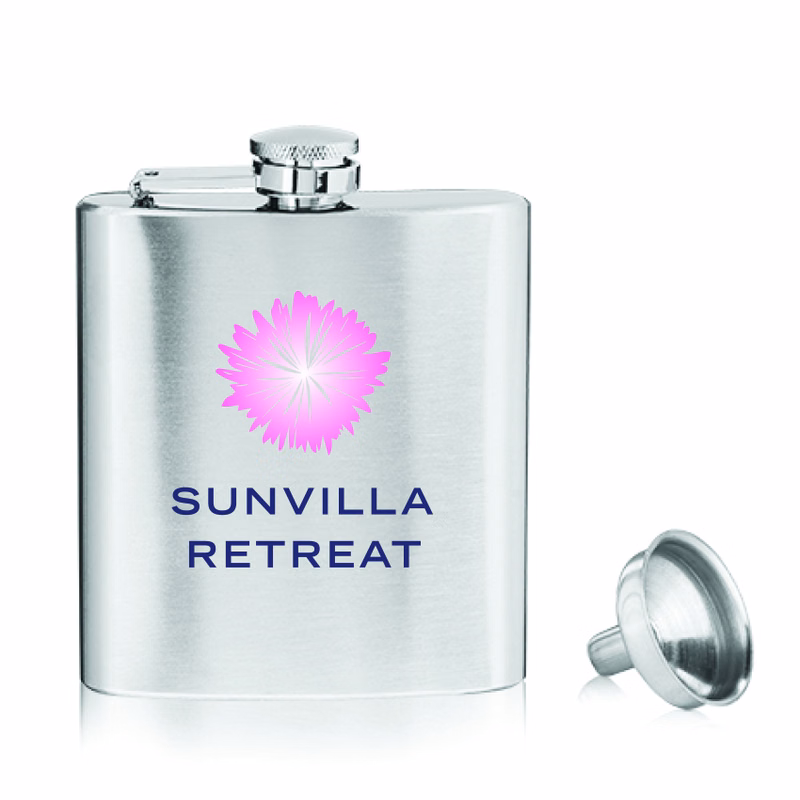 True® 6oz Stainless Steel Flask