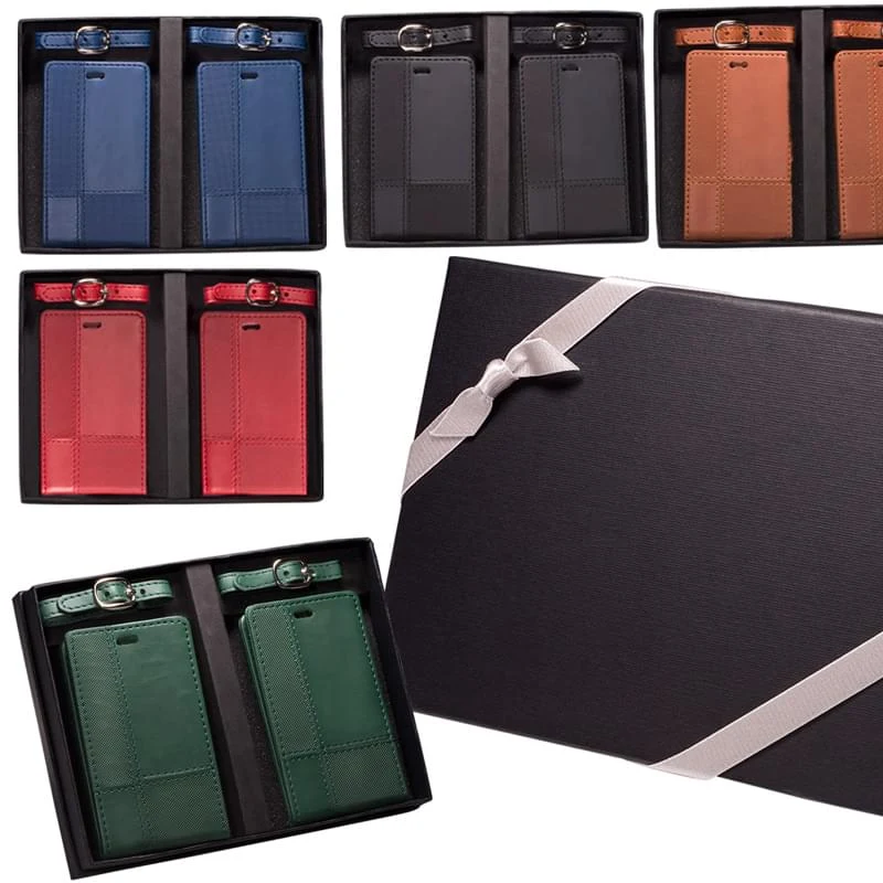 Tuscany Duo-Textured Luggage Tags Gift Set 1