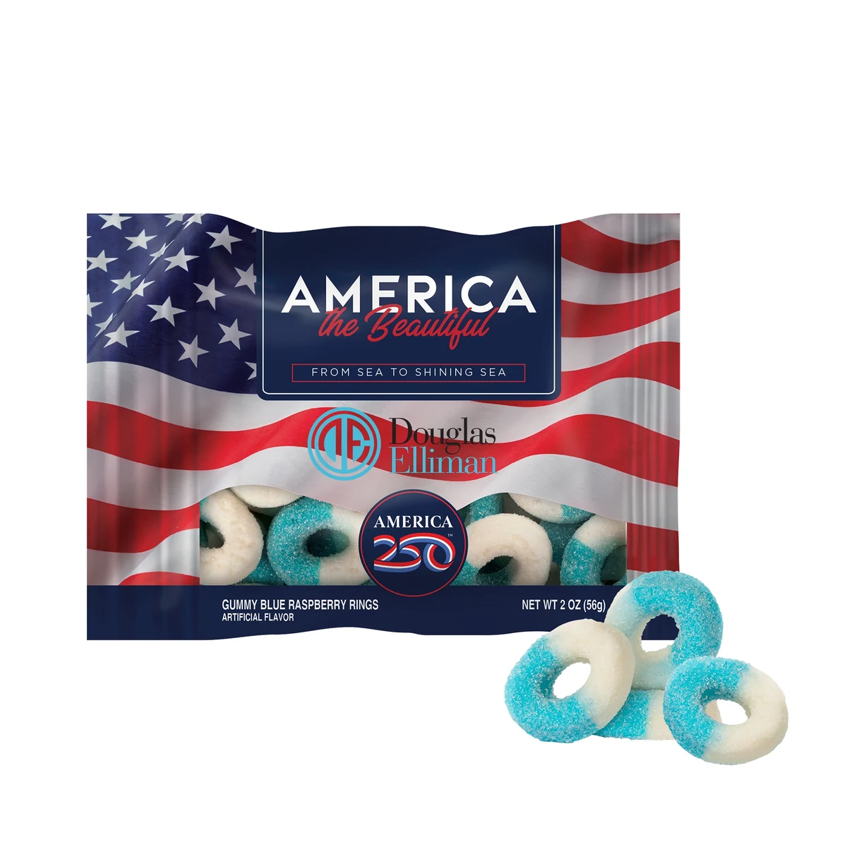 America 250- 2oz. Digibag™- Blue Raspberry Rings 1