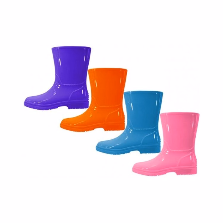 Kids' Rubber Rain Boots - Sizes 11-3 Assorted Colors Age 4-8 Years