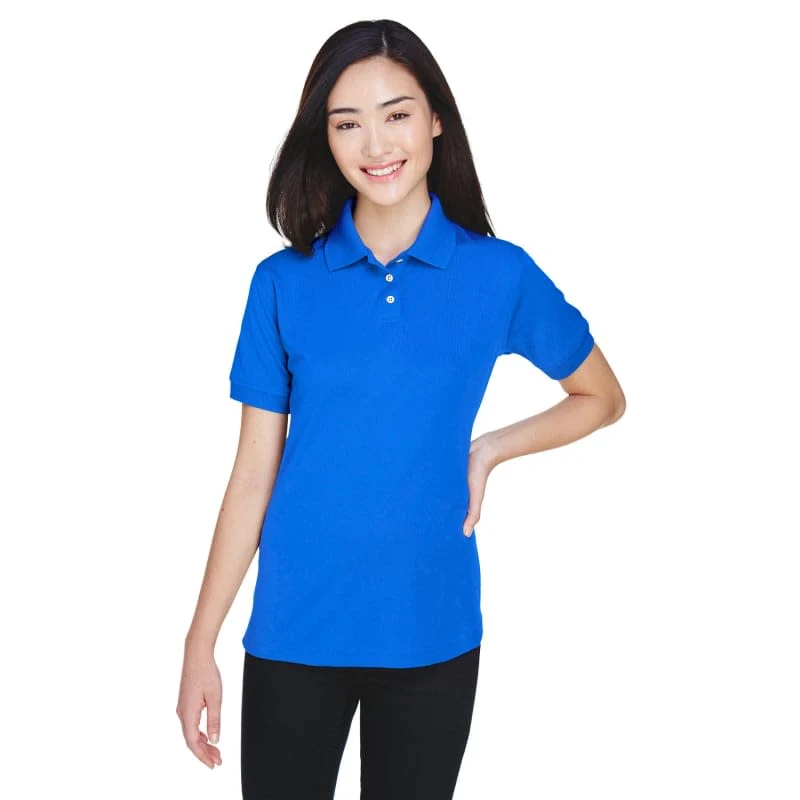 UltraClub Ladies' Platinum Performance Piqué Polo With TempControl Technology 1