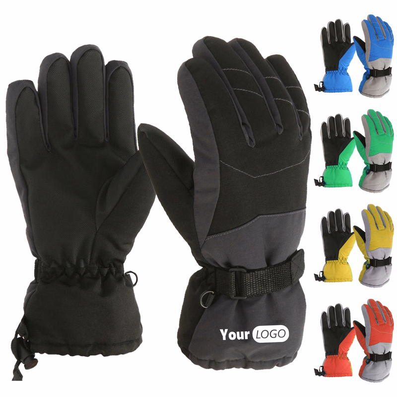 Polyester Versatile And Durable Snow Gloves For Winter Sports