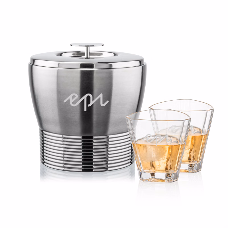 Genoa Ice Bucket & Arrellano On-the-Rocks Set