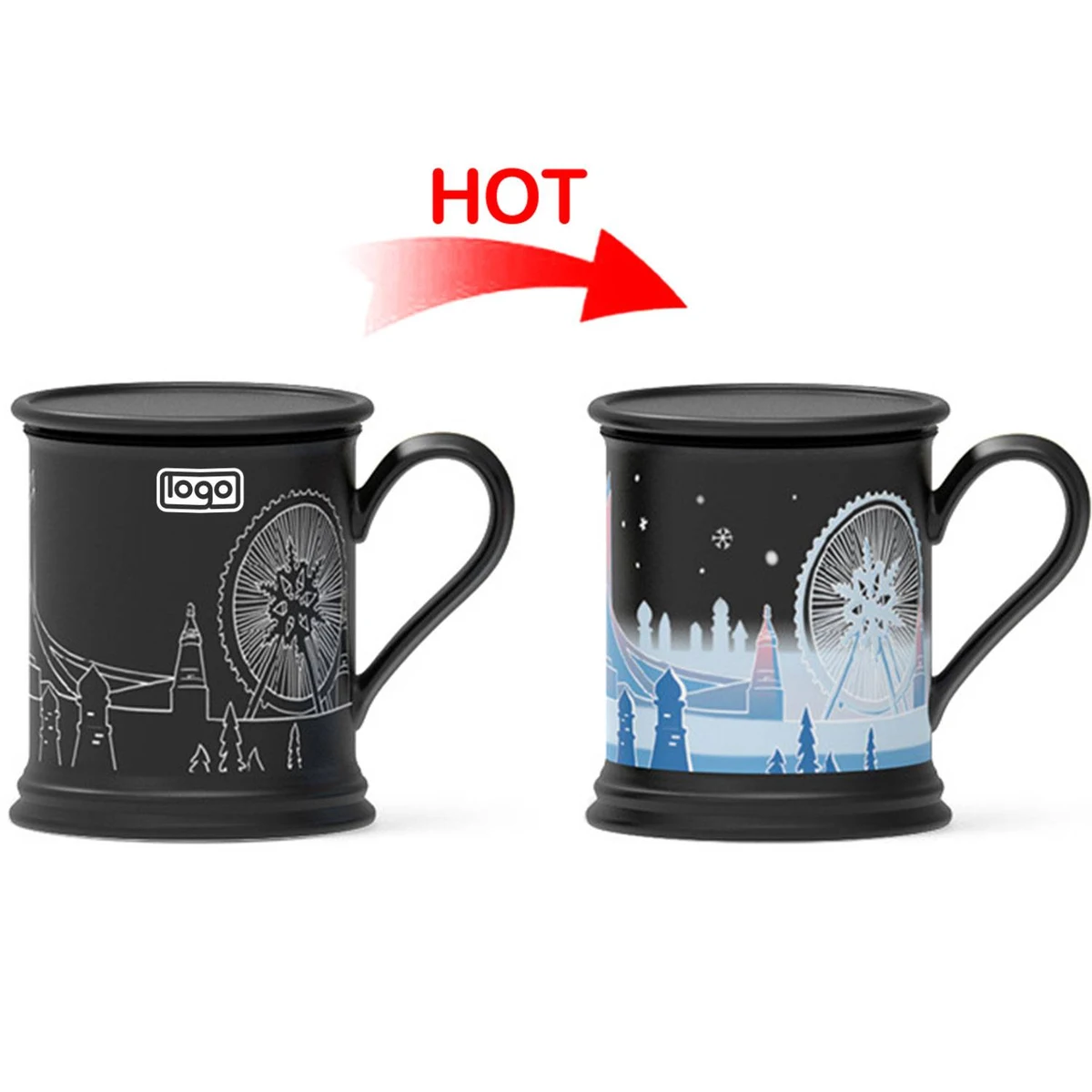 12oz Color Changing Christmas Ceramic Mug 1
